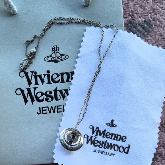 New Silver Saturn Glass chain Orb Choker Necklace Charm - Picture 5 of 5